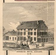 Deveraux Residence, Ellicottville, New York 1856 Old Town Map Custom Print - Cattaraugus Co.