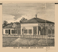 Gould Residence, Lyndon, New York 1856 Old Town Map Custom Print - Cattaraugus Co.