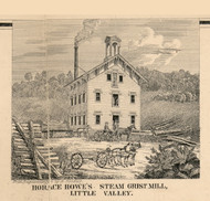 Howe Mill, Little Valley, New York 1856 Old Town Map Custom Print - Cattaraugus Co.