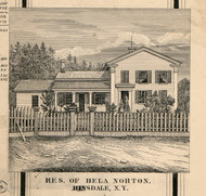 Norton Residence, Hinsdale, New York 1856 Old Town Map Custom Print - Cattaraugus Co.