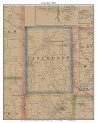 Lincklaen, New York 1863 Old Town Map Custom Print - Chenango Co.