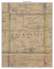 Pharsalia, New York 1863 Old Town Map Custom Print - Chenango Co.