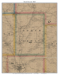 North Norwich, New York 1863 Old Town Map Custom Print - Chenango Co.