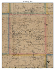 McDonough, New York 1863 Old Town Map Custom Print - Chenango Co.
