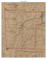 Greene, New York 1863 Old Town Map Custom Print - Chenango Co.