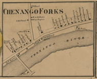Chenango Falls, New York 1863 Old Town Map Custom Print - Chenango Co.