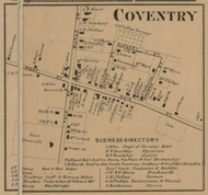 Coventry Village, New York 1863 Old Town Map Custom Print - Chenango Co.