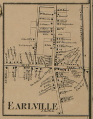 Earville, New York 1863 Old Town Map Custom Print - Chenango Co.