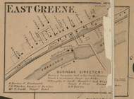 East Greene Village, New York 1863 Old Town Map Custom Print - Chenango Co.