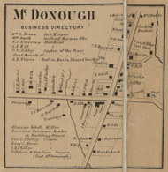 McDonough Village, New York 1863 Old Town Map Custom Print - Chenango Co.