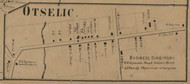 Otselic Village, New York 1863 Old Town Map Custom Print - Chenango Co.