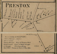 Preston Village, New York 1863 Old Town Map Custom Print - Chenango Co.