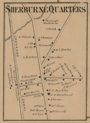 Sherburne Quarters, New York 1863 Old Town Map Custom Print - Chenango Co.