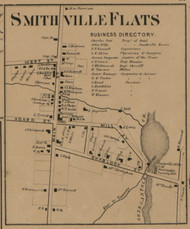Smithville Flats, New York 1863 Old Town Map Custom Print - Chenango Co.