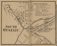 South Otselic Village, New York 1863 Old Town Map Custom Print - Chenango Co.