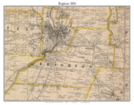 Brighton, New York 1858 Old Town Map Custom Print - Monroe Co.