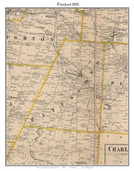 Pittsford, New York 1858 Old Town Map Custom Print - Monroe Co.