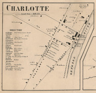 Charlotte, New York 1858 Old Town Map Custom Print - Monroe Co.