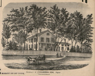 Ramsdell Residence, Egypt, New York 1858 Old Town Map Custom Print - Monroe Co.