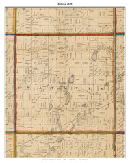 Batavia, Michigan 1858 Old Town Map Custom Print - Branch Co.