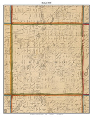 Bethel, Michigan 1858 Old Town Map Custom Print - Branch Co.