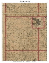 Athens, Michigan 1858 Old Town Map Custom Print - Calhoun Co.
