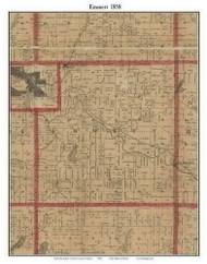 Emmett, Michigan 1858 Old Town Map Custom Print - Calhoun Co.