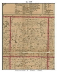 Lee, Michigan 1858 Old Town Map Custom Print - Calhoun Co.