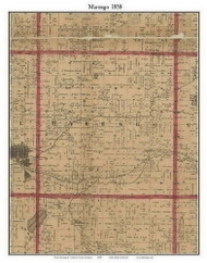 Marengo, Michigan 1858 Old Town Map Custom Print - Calhoun Co.