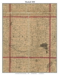 Marshall, Michigan 1858 Old Town Map Custom Print - Calhoun Co.