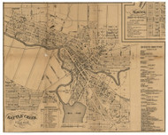 Battle Creek Village, Battle Creek, Michigan 1858 Old Town Map Custom Print - Calhoun Co.