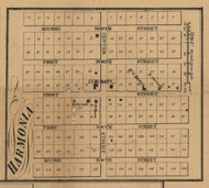 Harmonia Village, Battle Creek, Michigan 1858 Old Town Map Custom Print - Calhoun Co.