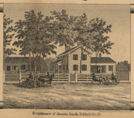 Lusk Residence, Eckford, Michigan 1858 Old Town Map Custom Print - Calhoun Co.