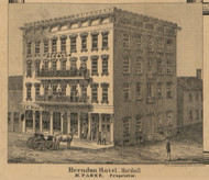 Herndon Hotel, Marshall, Michigan 1858 Old Town Map Custom Print - Calhoun Co.