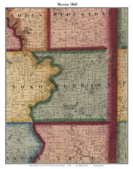 Berrien, Michigan 1860 Old Town Map Custom Print - Berrien Co.