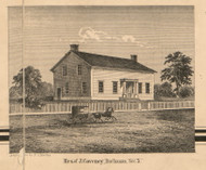 Residence of J. Coveney, Michigan 1860 Old Town Map Custom Print - Berrien Co.