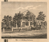 Residence of J.D. Ross, Michigan 1860 Old Town Map Custom Print - Berrien Co.