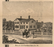 Residence of J.A. Cutshaw, Michigan 1860 Old Town Map Custom Print - Berrien Co.