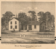 Residence of N.E. Landon, Michigan 1860 Old Town Map Custom Print - Berrien Co.