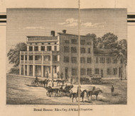 Niles Bond House, Michigan 1860 Old Town Map Custom Print - Berrien Co.