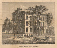 Niles Union School, Michigan 1860 Old Town Map Custom Print - Berrien Co.