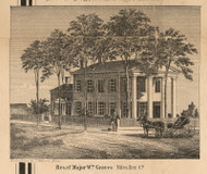 Residence of Wm. Graves, Michigan 1860 Old Town Map Custom Print - Berrien Co.