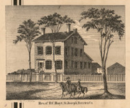 Residence of B.C. Hoyt, Michigan 1860 Old Town Map Custom Print - Berrien Co.