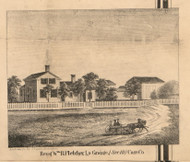 Residence of W.R. Fletcher, Michigan 1860 Old Town Map Custom Print - Cass Co.