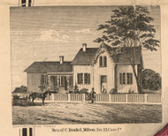 Residence of C. Runkel, Michigan 1860 Old Town Map Custom Print - Cass Co.
