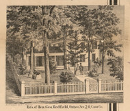Residence of Geo. Refield, Michigan 1860 Old Town Map Custom Print - Cass Co.