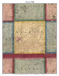Decatur, Michigan 1860 Old Town Map Custom Print - Van Buren Co.