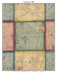 La Fayette, Michigan 1860 Old Town Map Custom Print - Van Buren Co.