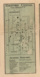 Hartford Center, Michigan 1860 Old Town Map Custom Print - Van Buren Co.