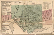 Paw Paw Village, Michigan 1860 Old Town Map Custom Print - Van Buren Co.
